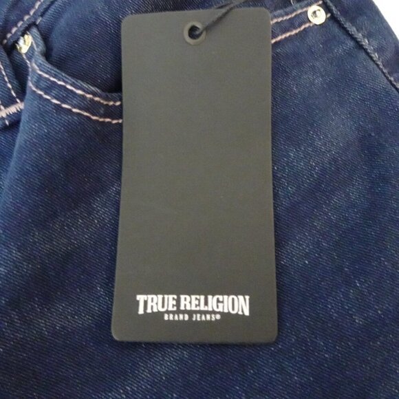 True Religion Becca Crystal Jeans Women's Size 31x33 Blue Denim Bootcut - Picture 8 of 10